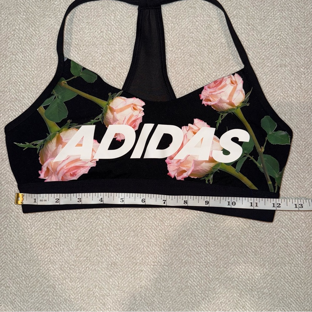 Adidas Floral Logo Sports Bra - Picture 9 of 9